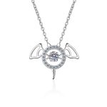 AZ139-X Platinum PT950 18K White Gold 0.3ct Moissanite Necklace Pendant for Women Jewelry High Clarity VVS Moissanite