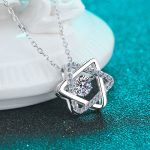 AZ213-X 14K White Gold Real GRA Moissanite Necklace For Women 925 Sterling Silver 0.5ct Lab Diamond Necklace Fine Jewelry - Image 4