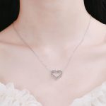 AZ223-X 18K Gold Pt950 Platinum Love-shaped Moissanite Pendant Trendy D Color Moissanite Necklace Women's Pendant - Image 2