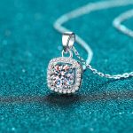 AZ427-X D VVS1 Moissanite Pandent Necklace for Women Sparkling Wedding Jewelry with GRA 925 Sterling Sliver Plated 18k Necklace - Image 4