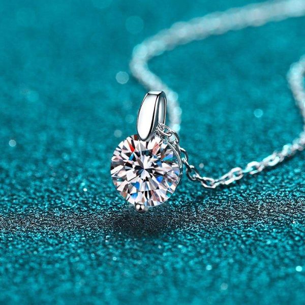 AZ442-X D VVS1 Moissanite Necklace Diamond Pandent 1-3ct GRA Certified s925 Sterling Silver 18k Necklaces for Women Dainty Gift - Image 4