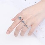 AZ150-J 2024 New Snake Ring Women's Zirconia Open Top Six-Pronged 1~2Carat Ring Fashionable Jewelry Accessory - Image 2