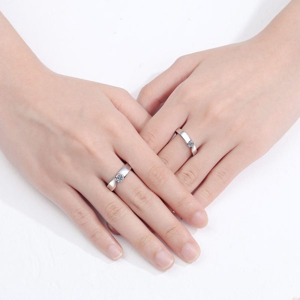 AZ176-J  D VVS1 Moissanite Rings for Women Man 4 Prong Solitiare Engagement Wedding Diamond Ring with GRA Certified s925 Sliver - Image 2