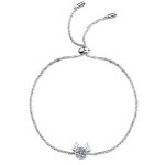 AZ049-S  Sterling Silver S925 Hypoallergenic 0.5ct Moissanite Deer Head Women's Versatile Bracelet Personalized Simple Versatile Antlers