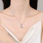 AZ929-X Platinum PT950 18K White Gold 1.3ct Moissanite Necklace Pendants for Women Hypoallergenic Luxury Jewelry - Image 2