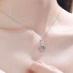 AZ027-X Luxury Platinum PT950 18K White Gold 0.5ct Moissanite Necklace for Women Pendant AAA+ Moissanite Quality Jewelry - Image 2
