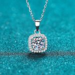 AZ427-X D VVS1 Moissanite Pandent Necklace for Women Sparkling Wedding Jewelry with GRA 925 Sterling Sliver Plated 18k Necklace - Image 3