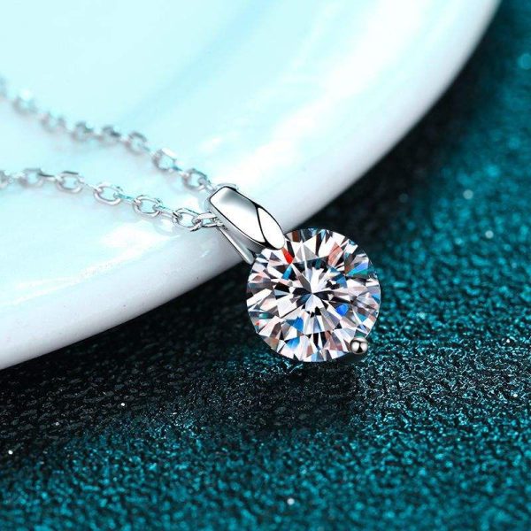 AZ442-X D VVS1 Moissanite Necklace Diamond Pandent 1-3ct GRA Certified s925 Sterling Silver 18k Necklaces for Women Dainty Gift - Image 3