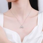 AZ551-X Nabest Elegant Women 925 Sterling Silver VVS Moissanite Necklaces Promise Bride Fish Tail Mermaid Pendant Chokers Jewelry - Image 2