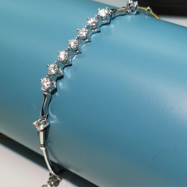 AZ254-S Fashion Fine Luxury Classic 1.35Ct Moissanite Design Braceles For Women s925 Sterling Silver Party Wedding Jewelry - Image 3