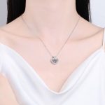 AZ798-X Fashion Trend Luxury Classic Moissanite Diamond-set Lock Heart Necklace Women 925 Silver Party Charms Jewelry Gift - Image 2