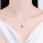 AZ806-X Moissanite Necklace Never Fade Moissanite Pendant Yellow Gold 18k Mossanite Diamond Necklace 925 Certified Sterling Silver Women - Image 2