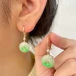 Green Natural Jade Donut Earrings Vintage Designer Luxury Amulet Stone Real Jewelry  Charm Fashion Accessories - Image 5