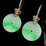 Green Natural Jade Ring Earrings Talismans Stone Real Jewelry Amulet Fashion Accessories Carved Gemstone Charm