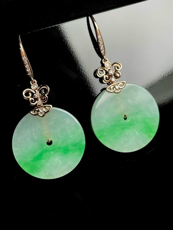 Green Natural Jade Ring Earrings Talismans Stone Real Jewelry Amulet Fashion Accessories Carved Gemstone Charm - Image 2