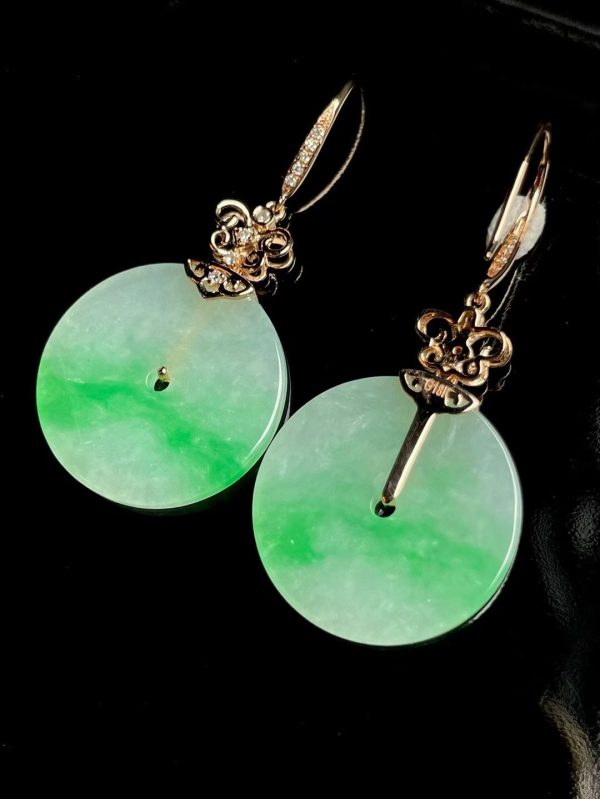 Green Natural Jade Ring Earrings Talismans Stone Real Jewelry Amulet Fashion Accessories Carved Gemstone Charm - Image 3