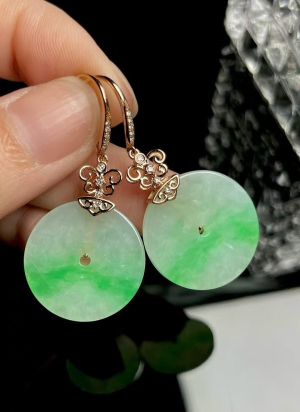 Green Natural Jade Ring Earrings Talismans Stone Real Jewelry Amulet Fashion Accessories Carved Gemstone Charm - Image 4