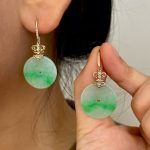 Green Natural Jade Ring Earrings Talismans Stone Real Jewelry Amulet Fashion Accessories Carved Gemstone Charm - Image 5