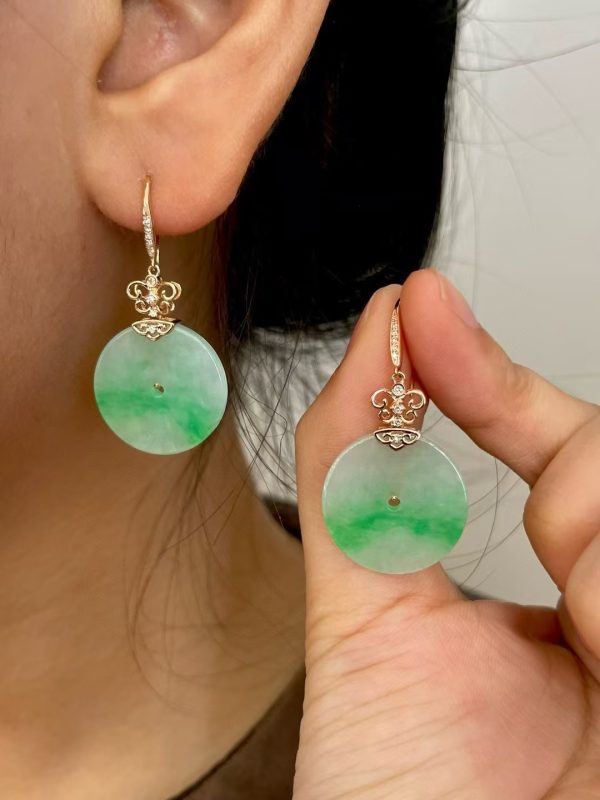 Green Natural Jade Ring Earrings Talismans Stone Real Jewelry Amulet Fashion Accessories Carved Gemstone Charm - Image 5
