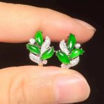 Natural Jadeite earrings for women exquisite and elegant suitable for daily wear light luxury high-end jewelry - Image 2