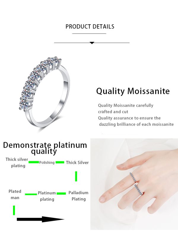 AZ068-J  D Color Moissanite S925 Sterling Silver Solitaire Ring with GRA Trendy Fine Jewelry Women Bridal Engagement Wedding Gift - Image 7