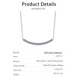AZ055-X Flawless 18K White Gold Chain Wedding Fine Jewelry Certified Moissanite Diamond Simple Smile Necklace for Women Birthday Gift - Image 6