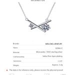 AZ466-X Fashion Luxury Trendy Classic Fresh Moissanite Simple Cross Necklace For Women Girl 925 Silver Party Charm Jewelry - Image 6