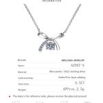 AZ057-X Store Moissanite Plata Sterling 925 Silver Four-clawed Bow Moissanite Pendant Necklace For Women Jewelry Gift - Image 6