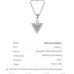AZ651-X MoisaLuxe Official Store Moissanite Plata Sterling 925 Silver ITriangular Inlaid Moissanite Pendant Necklace For Women Jewelry - Image 6