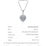 AZ652-X Lovers Heart 3ct Simulated Diamond Pendant Real 925 Sterling Silver Charm Party Wedding Pendants Necklace For Women Jewelry - Image 6