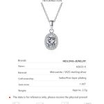 az653-x 18K White Gold Platinum PT950 1ct Moissanite Pendant for Women Fine Jewelry Art Deco Design - Image 7