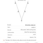 AZ690-X  Moissanite Necklaces for Women 0.5ct Round Lab Diamond GRA s925 Sterling Silver 18k Dainty Daily Necklace Jewelry Gift - Image 6