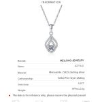 AZ716-X Fashion Trendy Luxury Classic Moissanite Hollow Waterdrop Necklaces For Women 925 Silver Party Charms Jewelry Gift - Image 6