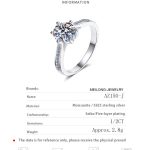 AZ150-J 2024 New Snake Ring Women's Zirconia Open Top Six-Pronged 1~2Carat Ring Fashionable Jewelry Accessory - Image 6