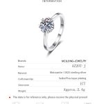 AZ207-J  2mm D Color Moissanite Ring s925 Sterling Sliver Plated 18k White Gold Eternity Band Wedding Engagement Rings For Women - Image 6