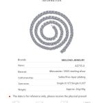 AZ755-X Rhodium Plated 4/3mm All Moissanite Tennis Necklace for Women Simulated Diamond Party Jewelry 925 Sterling Silver Pendant - Image 6