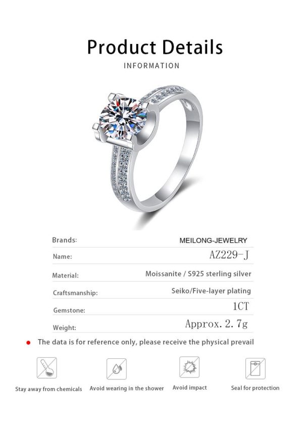 AZ229-J New 925 Sterling Silver Rings High Quality Gem For Women's Temperament Banquet Wedding Jewelry Anniversary Party Gift - Image 6