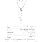 AZ791-X Lefei Fashion Luxury Classic Moissanite Diamond-set Pearl Tassel Butterfly Necklaces Women 925 Silver Party Jewelry Gift - Image 6