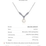 AZ794-X Fashion Luxury Classic Moissanite Diamond-set Pearl Letter V Windmill Necklace Women 925 Silver Party Jewelry Gift - Image 6