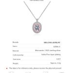 AZ806-X Moissanite Necklace Never Fade Moissanite Pendant Yellow Gold 18k Mossanite Diamond Necklace 925 Certified Sterling Silver Women - Image 6