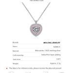 AZ808-X Fashion Trend Luxury Classic Moissanite Diamond-set Fine Heart Necklace Women 925 Silver Party Charms Jewelry Gift - Image 6