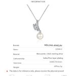 AZ844-X Fashion Luxury Classic Moissanite Diamond-set Pearl Design Circle Necklace For Women 925 Silver Party Jewelry Gift - Image 6
