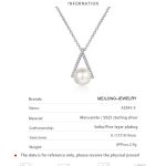 AZ845-X Fashion Luxury Classic Elegant Moissanite Diamond-set Pearl Letter V Necklaces For Women s925 Silver Party Jewelry - Image 6