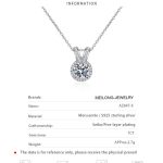 AZ847-X Fashion Trend Luxury Classic Moissanite Diamondset 1ct V Round Necklace Women 925 Silver Party Charms Jewelry Gift - Image 6