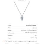 AZ878-X 1CT Marquise Cut Moissanite Necklace for Women Box Chain 5*10mm Stone S925 Sterling Silver Pendant Lab Diamond Jewelry - Image 6