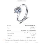 AZ231-J Designer Jewelry Have Mutual Affinity 18K White Gold VVS1 D Color 0.5/1CT Moissanite Female Rings Wedding Accessories for Women - Image 6