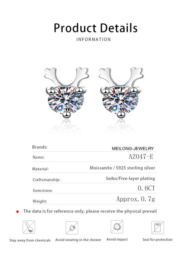 AZ047-E 925 Sterling Silver Earrings For Women Original Charm Double Hoop Earrings Pave CZ Fine Engagement Anniversary Jewelry E557 - Image 6