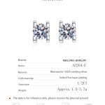 AZ204-E GRA Certified Classic Earrings Manufacturer Customized S925 Sterling Silver Round Cut Moissanite Women Earrings - Image 6