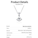 AZ094-X 0.3ct Premium Moissanite Necklace S925 Sterling Silver Petal Pendant Lock Bone Jewelry Women's Luxury Niche GBA Free Gift Box - Image 6