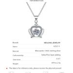 AZ027-X Luxury Platinum PT950 18K White Gold 0.5ct Moissanite Necklace for Women Pendant AAA+ Moissanite Quality Jewelry - Image 6